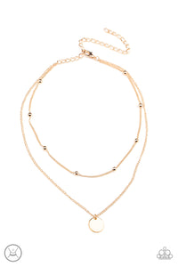 Modestly Minimalist - Paparazzi - Gold Layered Disc Choker Necklace