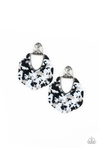 My Animal Spirit - Paparazzi - White Marble Acrylic Post Earrings