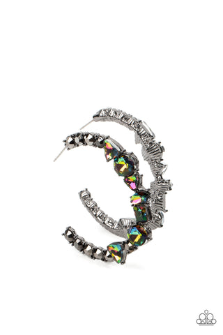 New Age Nostalgia - Paparazzi - Multi Oil Spill 2022 Convention Exclusive Hoop Earrings