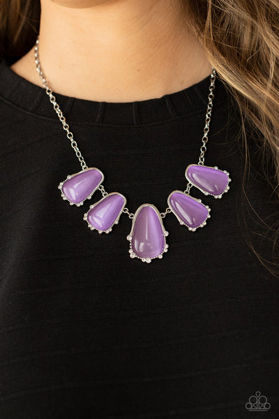 Newport Princess - Paparazzi - Purple Cat's Eye Moonstone Necklace