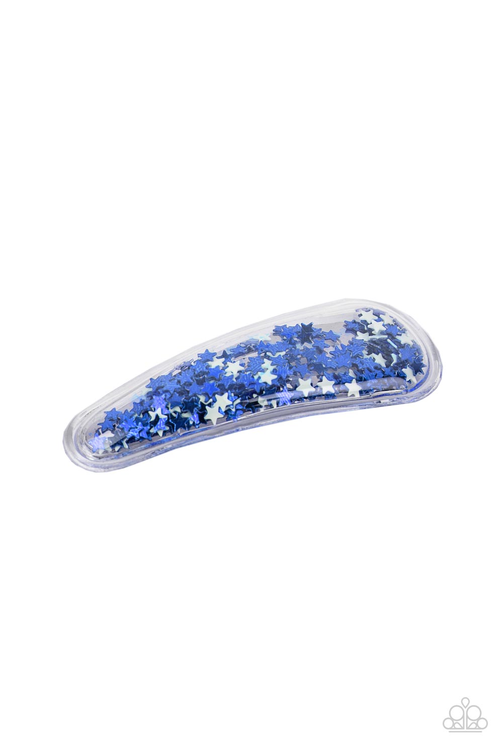 Oh, My Stars and Stripes - Paparazzi - Blue and White Star Glitter Hair Clip