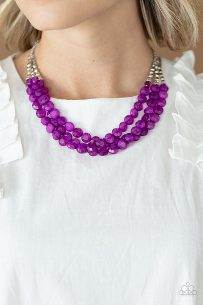 Pacific Picnic - Paparazzi - Purple Beaded Necklace