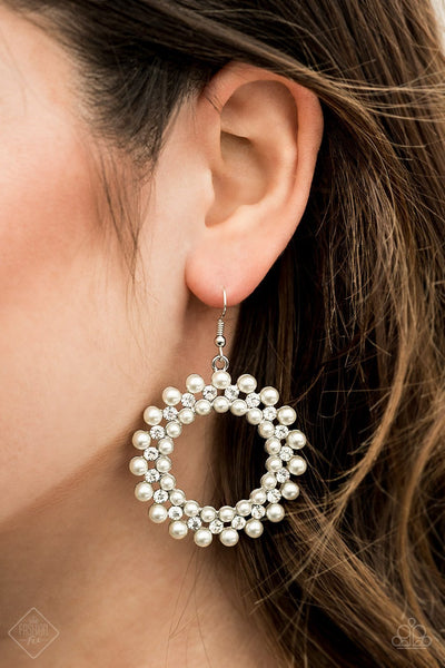 Pearly Poise - Paparazzi - White Earrings