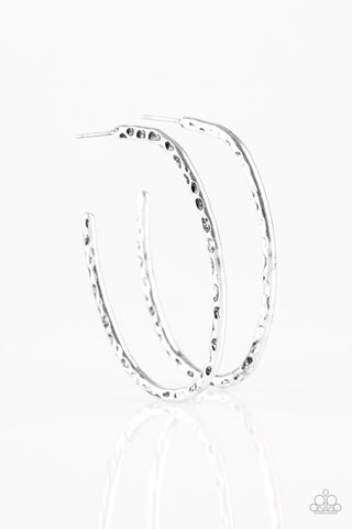 Rural Rambler - Paparazzi - Silver Hoop Earrings