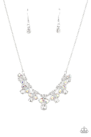 See in a New STARLIGHT - Paparazzi - White and Iridescent Gem 2022 Convention Exclusive Necklace