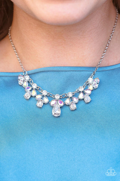 See in a New STARLIGHT - Paparazzi - White and Iridescent Gem 2022 Convention Exclusive Necklace