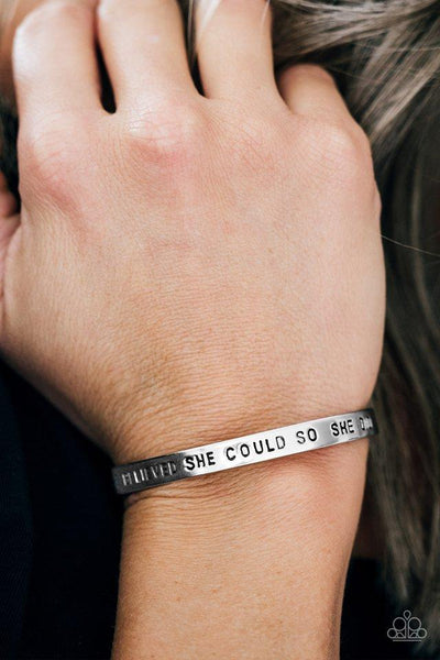 She Believed She Could - Paparazzi - Silver Cuff Bracelet