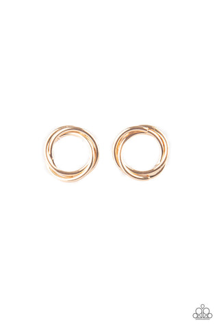 Simple Radiance - Paparazzi - Gold Circle Post Earrings