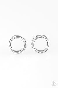 Simple Radiance - Paparazzi - Silver Circular Post Earrings