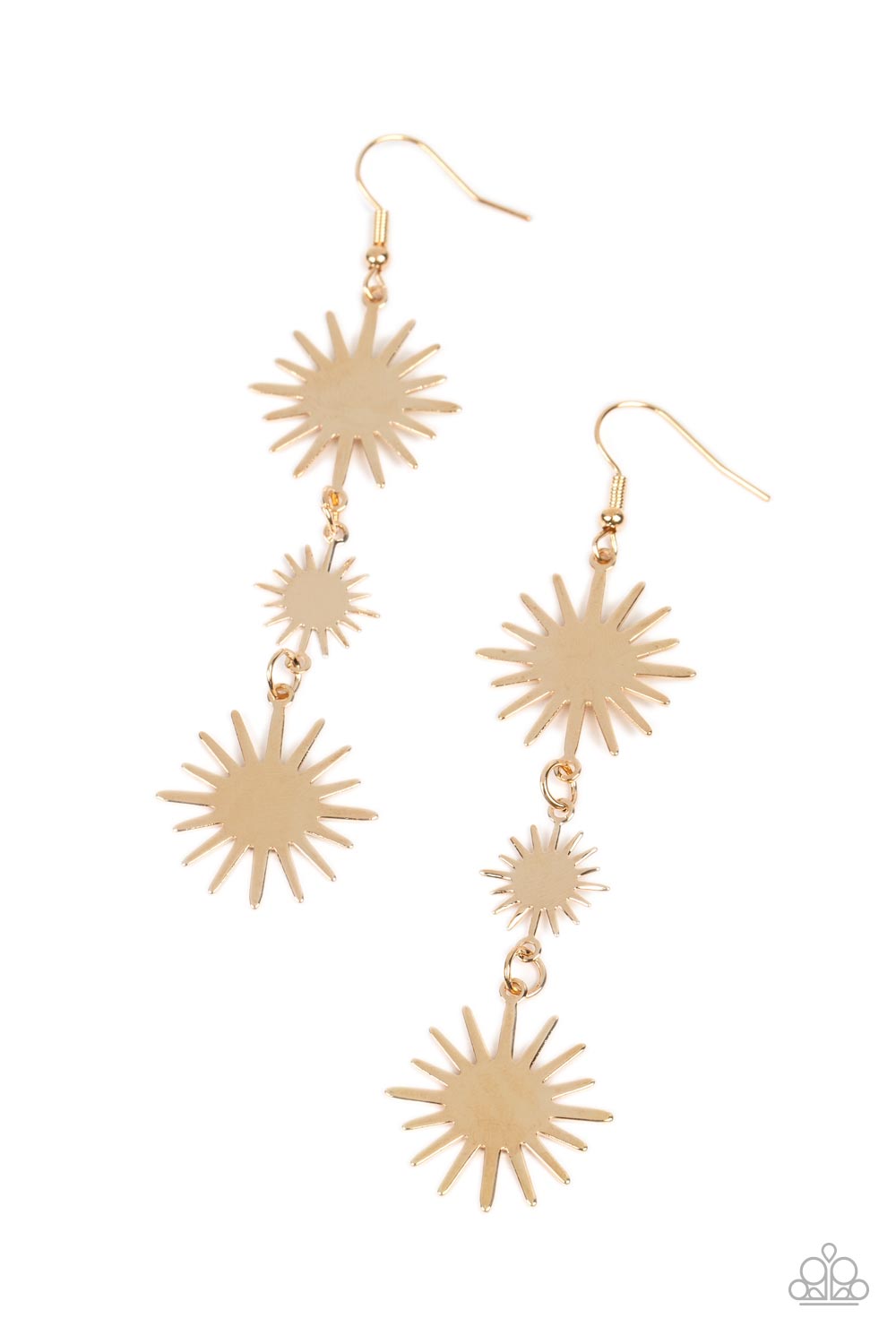 Solar Soul - Paparazzi - Gold Sunburst Earrings