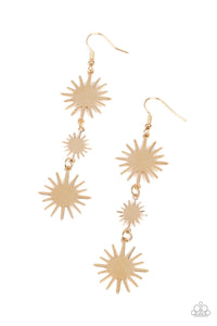 Solar Soul - Paparazzi - Gold Sunburst Earrings