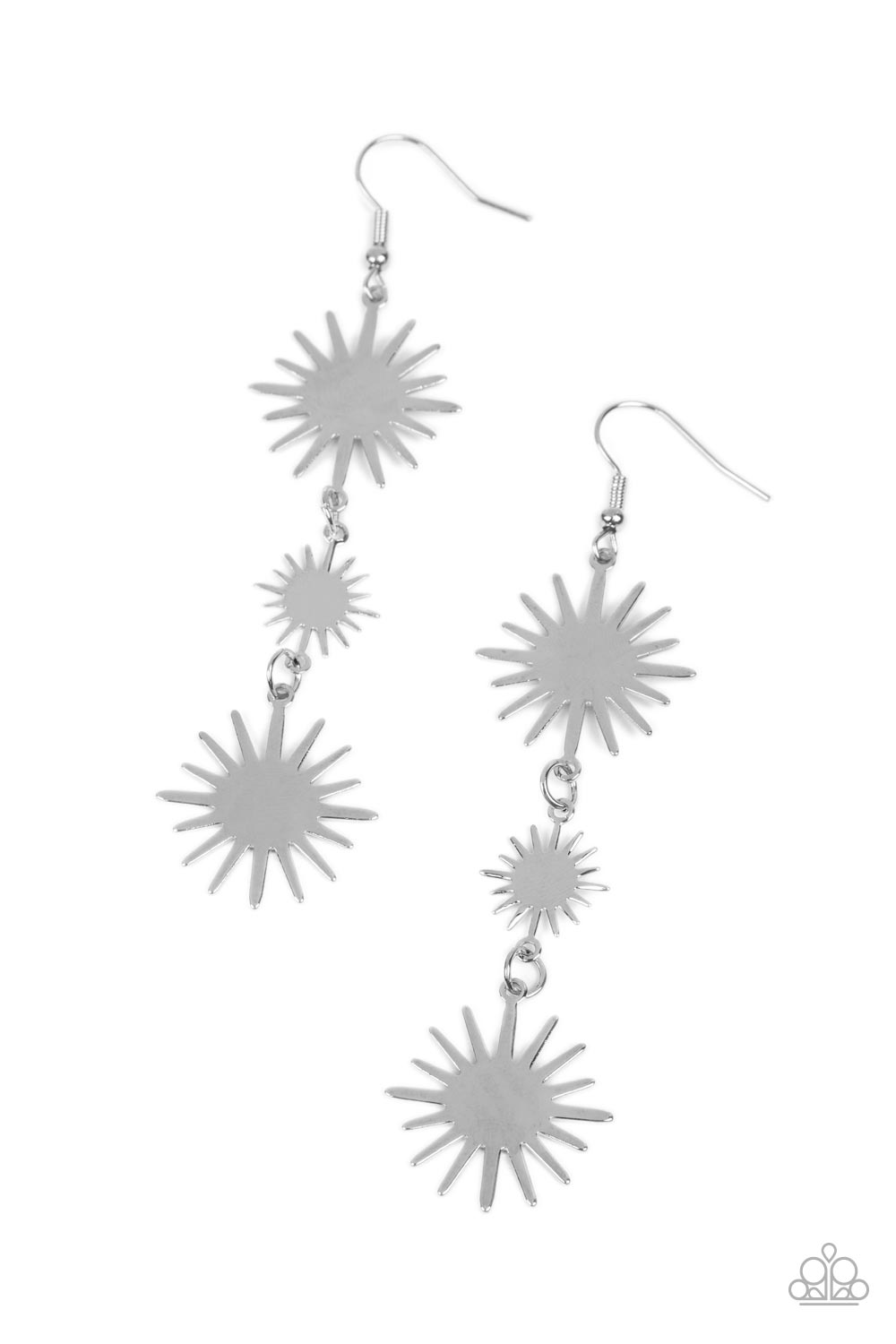 Solar Soul - Paparazzi - Silver Sunburst Earrings