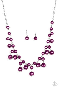 Soon To Be Mrs. - Paparazzi - Purple Pearl Silver Necklace