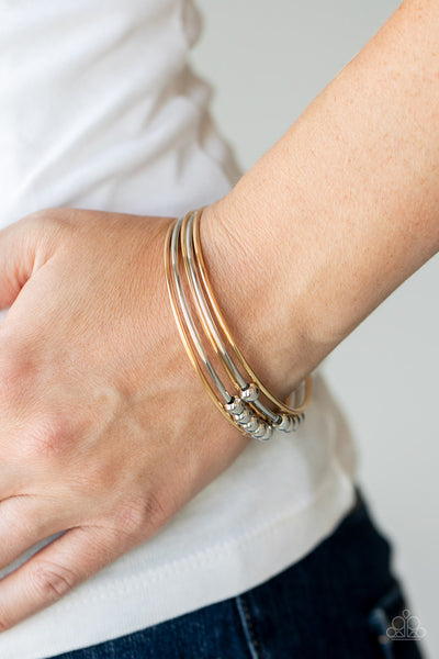 Stack Challenge - Paparazzi - Multi Silver Gold Bangle Bracelets