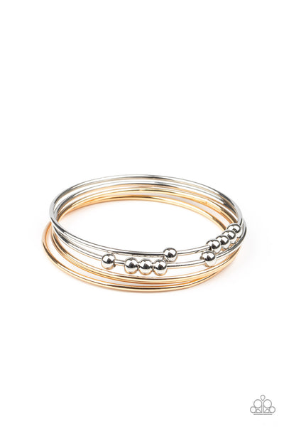 Stack Challenge - Paparazzi - Multi Silver Gold Bangle Bracelets