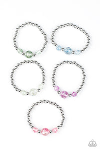 Swirled Colored Beaded Stretchy Children's Bracelets - Paparazzi Starlet Shimmer