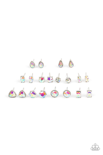 Iridescent Shaped Post Children's Earrings - Paparazzi Starlet Shimmer - SET OF 5