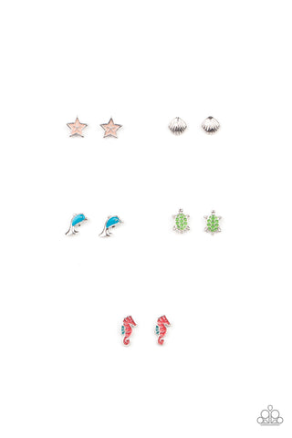 Summer Beach Inspired Post Children's Earrings - Paparazzi Starlet Shimmer