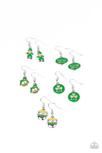 St. Patrick's Day Fish Hook Children's Earrings - Paparazzi Starlet Shimmer