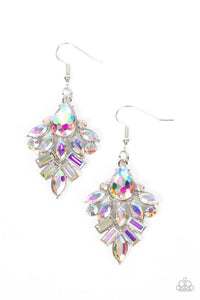 Stellar-escent Elegance - Paparazzi - Multi Iridescent Rhinestone Earrings