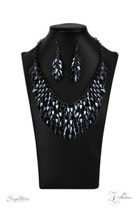 The Heather - Paparazzi - Blue Metallic Zi Collection 2020 Necklace