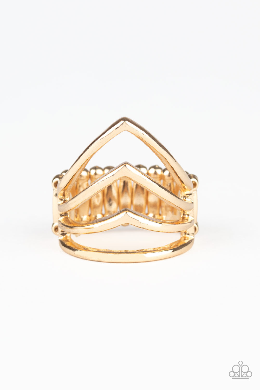 The Main Point - Paparazzi - Gold Bar Arc Ring