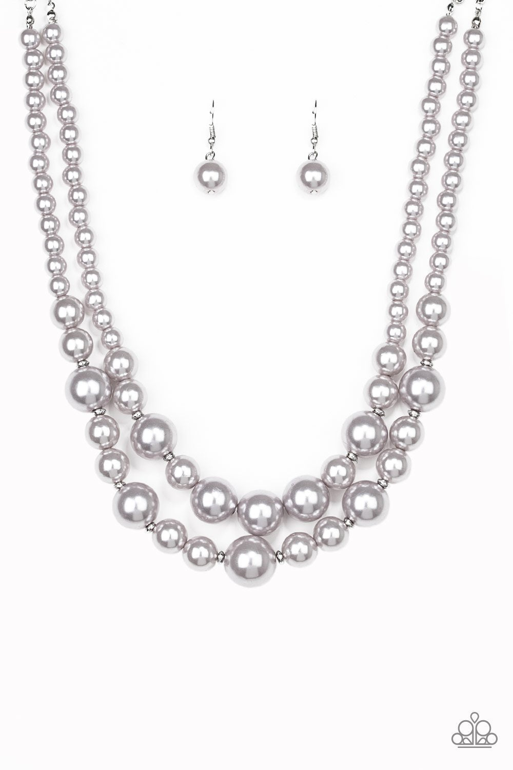 The More The Modest - Paparazzi - Silver Pearl Necklace