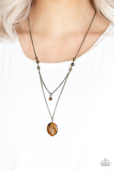 Time to Hit the ROAM - Paparazzi - Brass Necklace