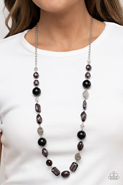 Timelessly Tailored - Paparazzi - Black Crystal Bead Necklace