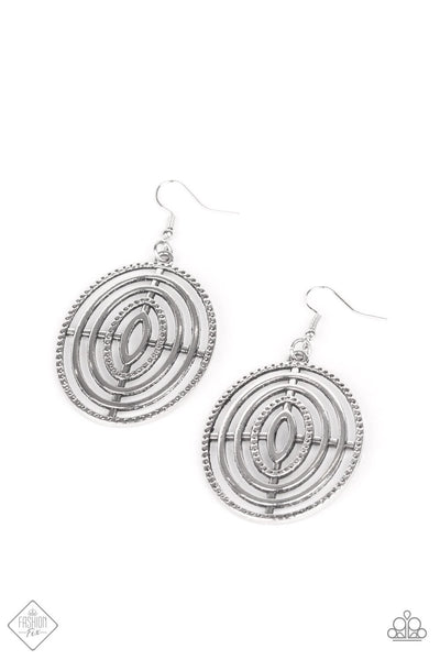 Totally On Target - Paparazzi - Silver Earrings