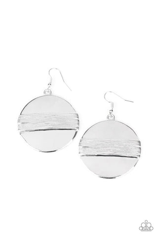 Ultra Uptown - Paparazzi - Silver Disc Earrings