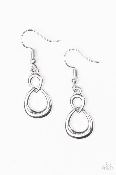 Boundless Beauty - Paparazzi - Silver Infinity Dainty Earrings