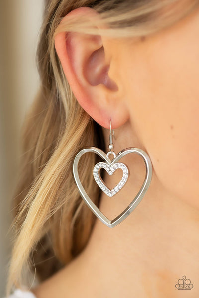 Heart Candy Couture - Paparazzi - White Earrings