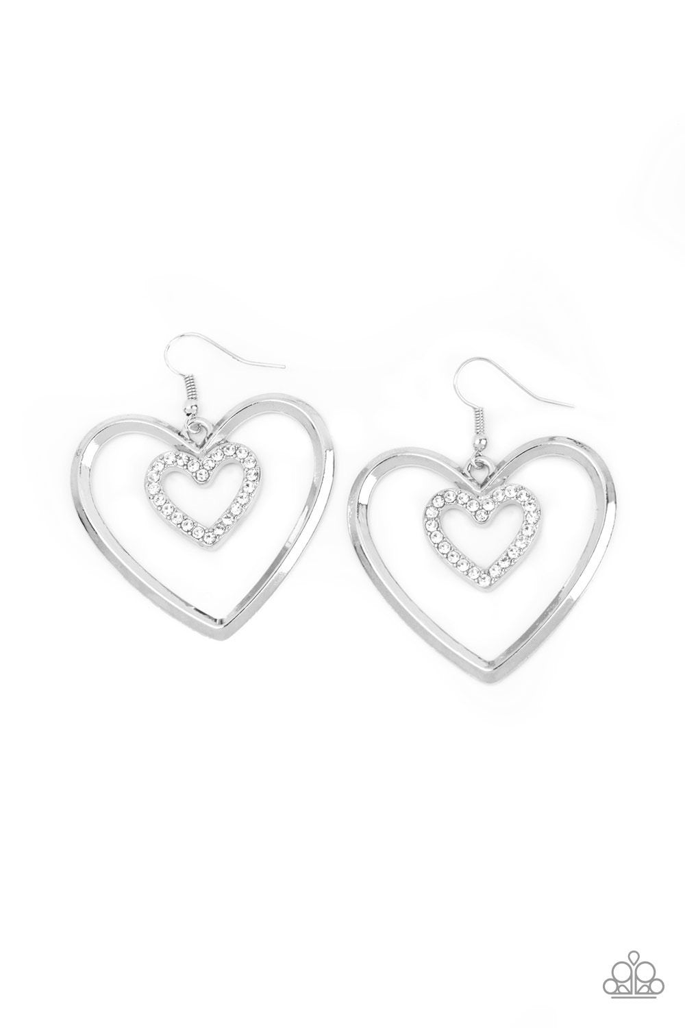 Heart Candy Couture - Paparazzi - White Earrings